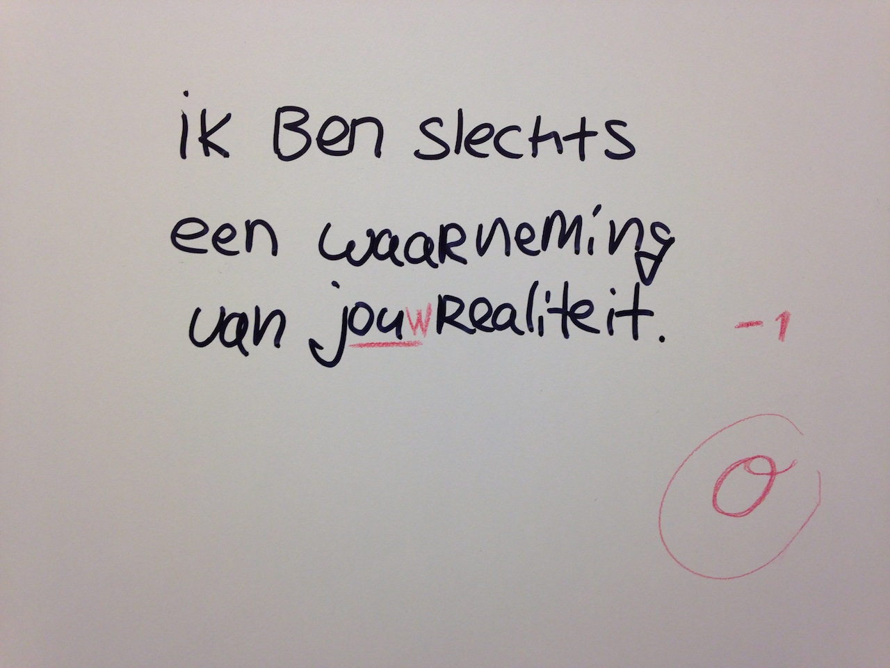 1 fout