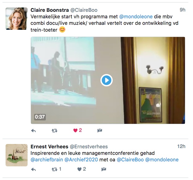 Tweets over management / leiderschapsconferentie